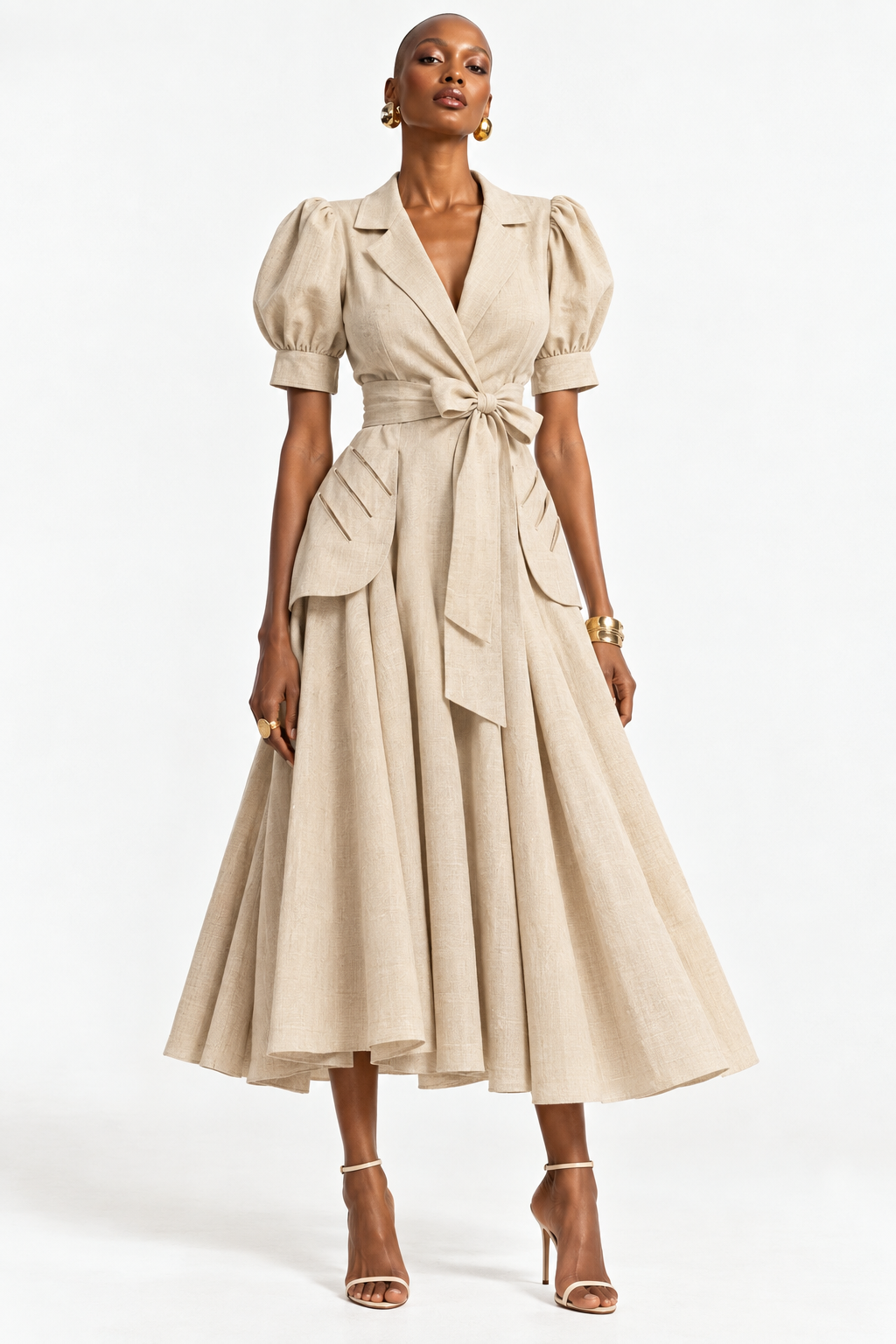 Vestido Isadora beige