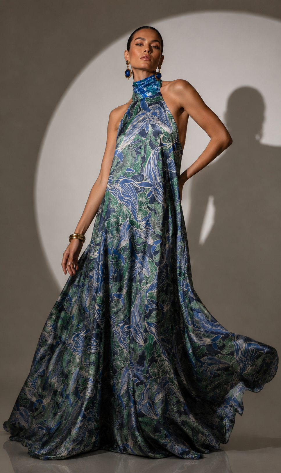Vestido Apolinary Estampado Ballenas