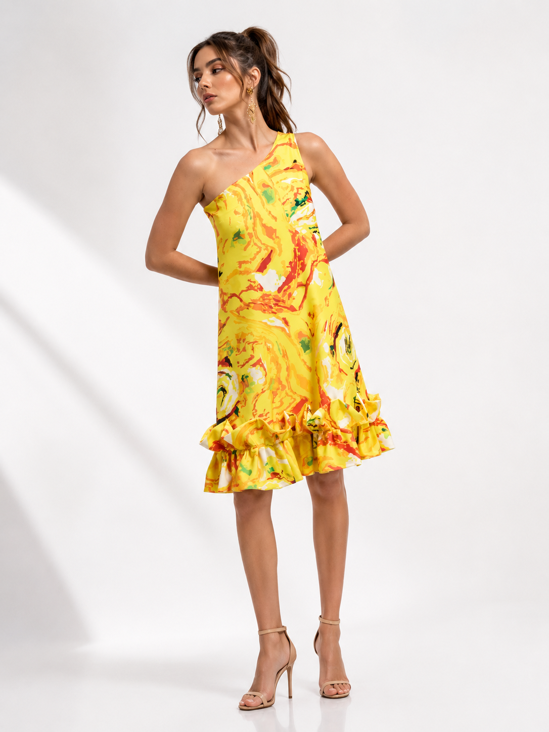 Vestido Chiquima Amarillo Estampado