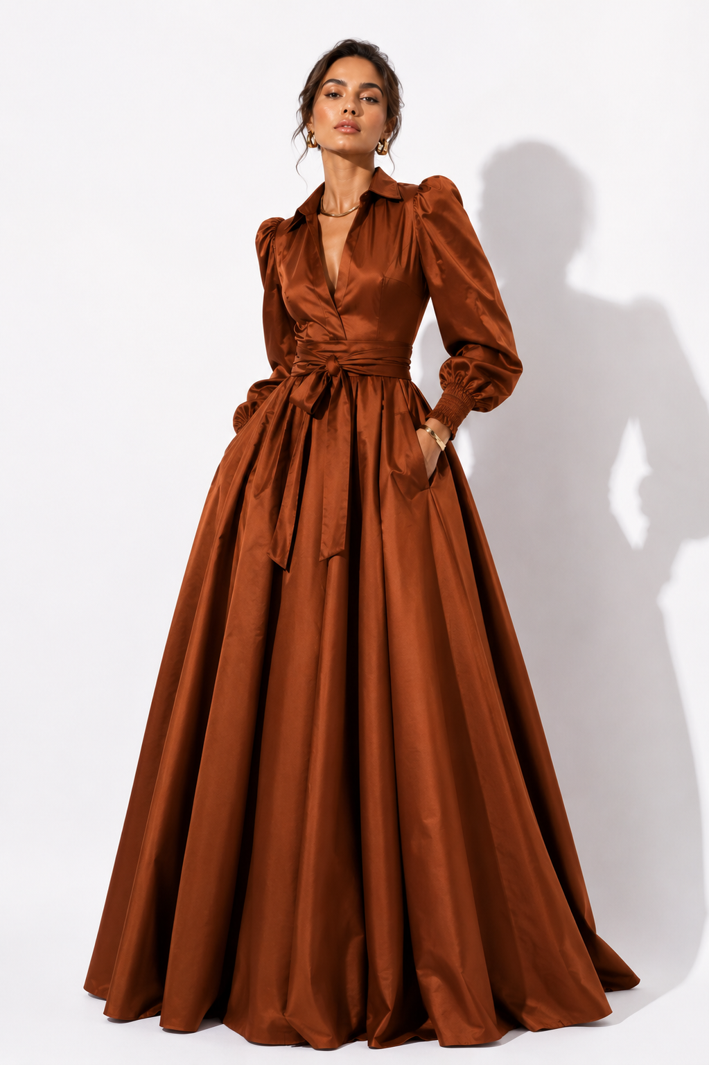 Vestido Kharolina café