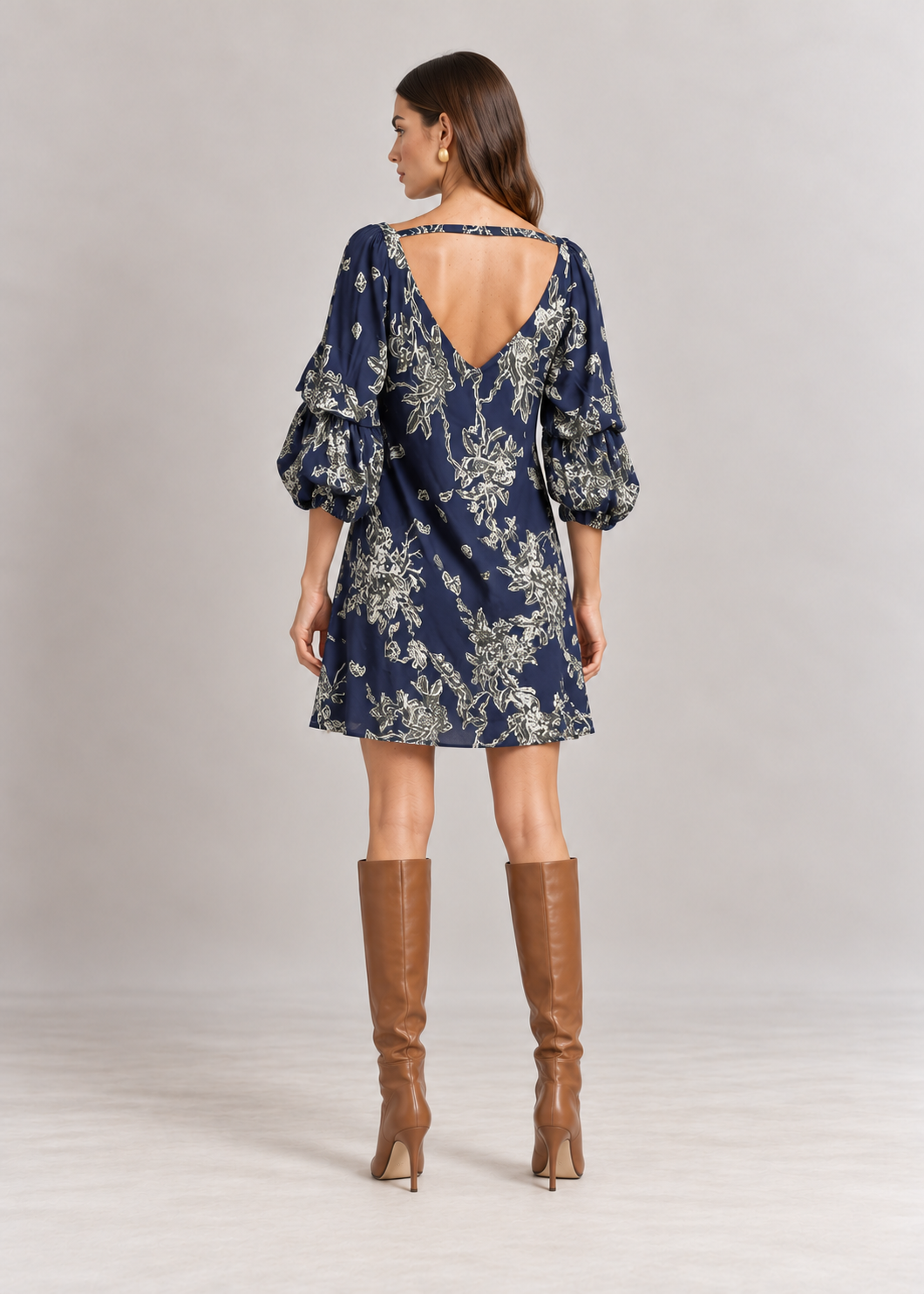 Vestido Brianna Azul Estampado