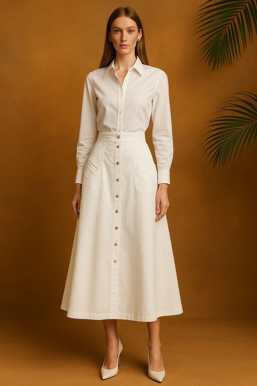 Falda Pétalos Blanco