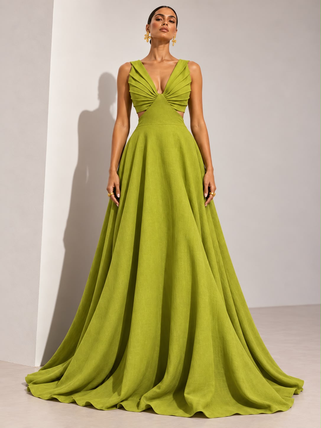 Vestido Quindio verde pistacho