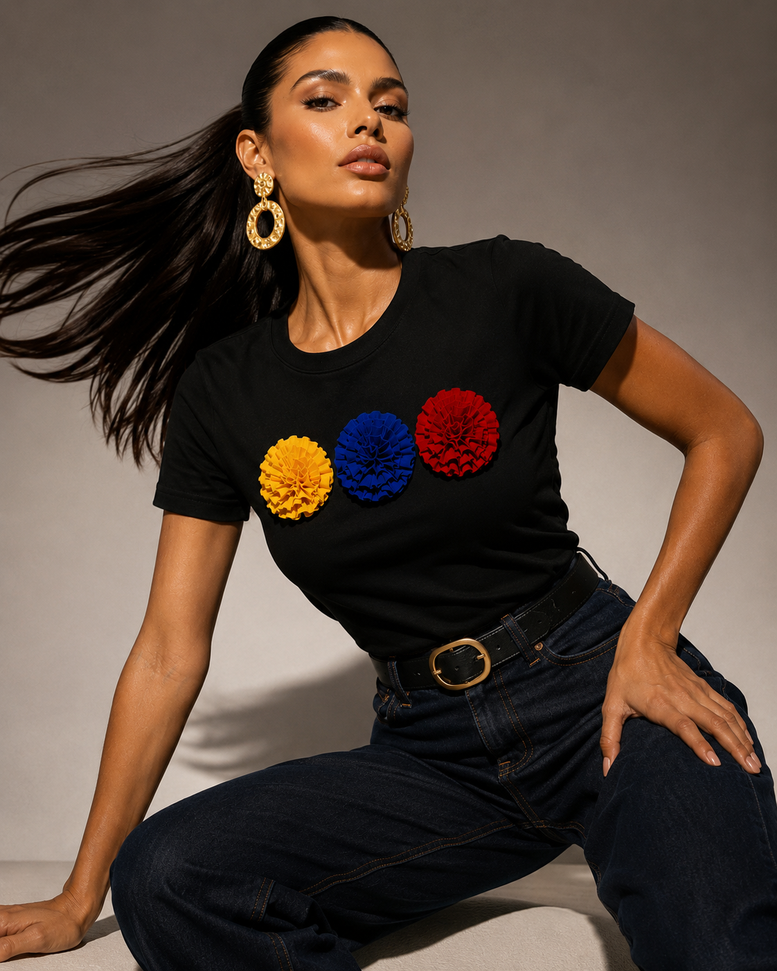 Camiseta Colombia negro