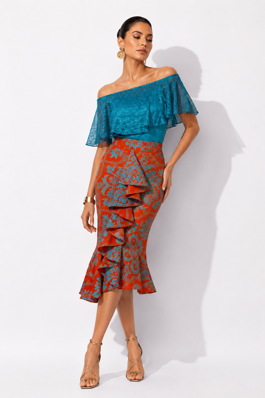 Falda Checa Estampado N Y T