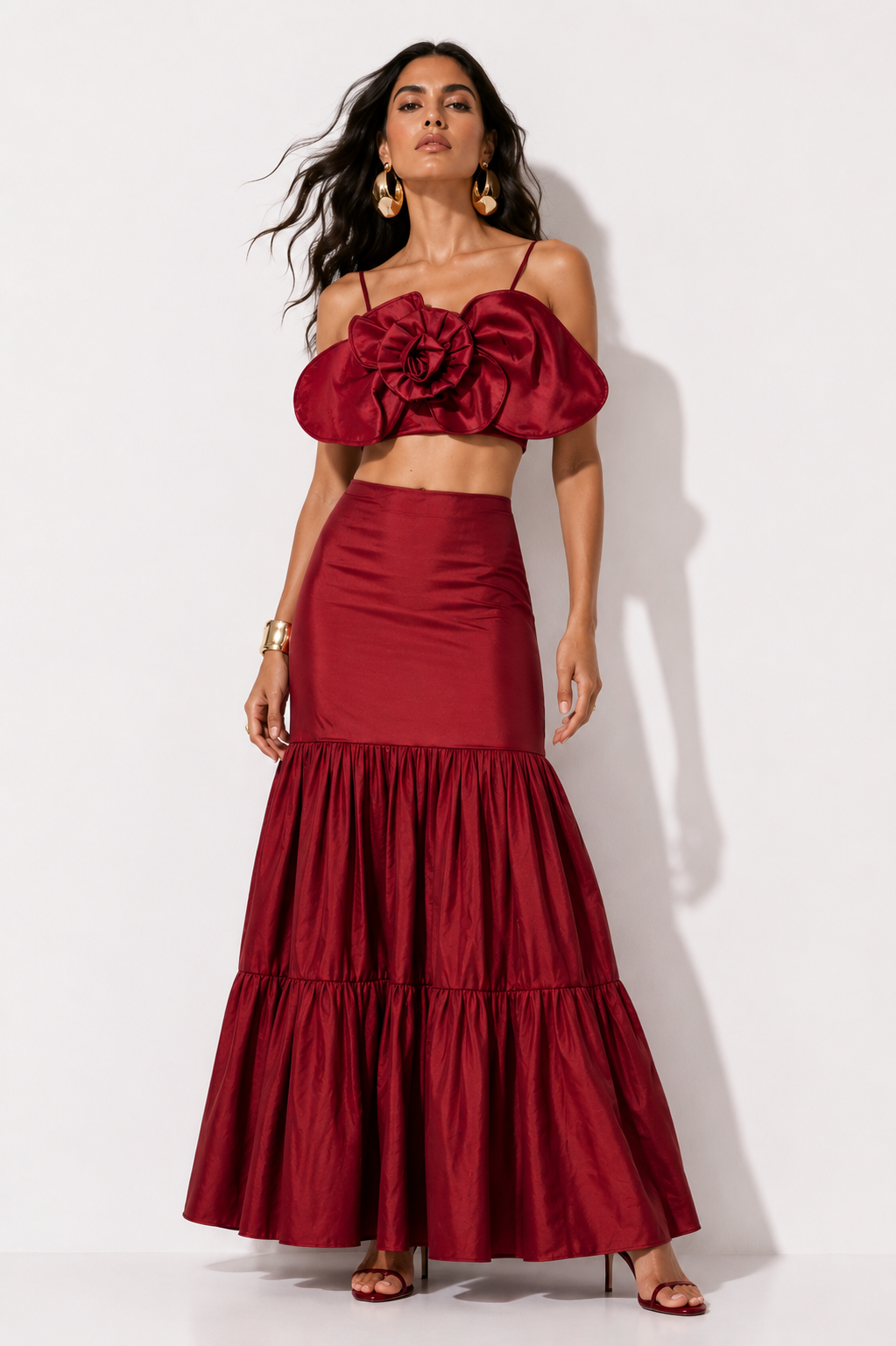 Falda Sashico Vinotinto
