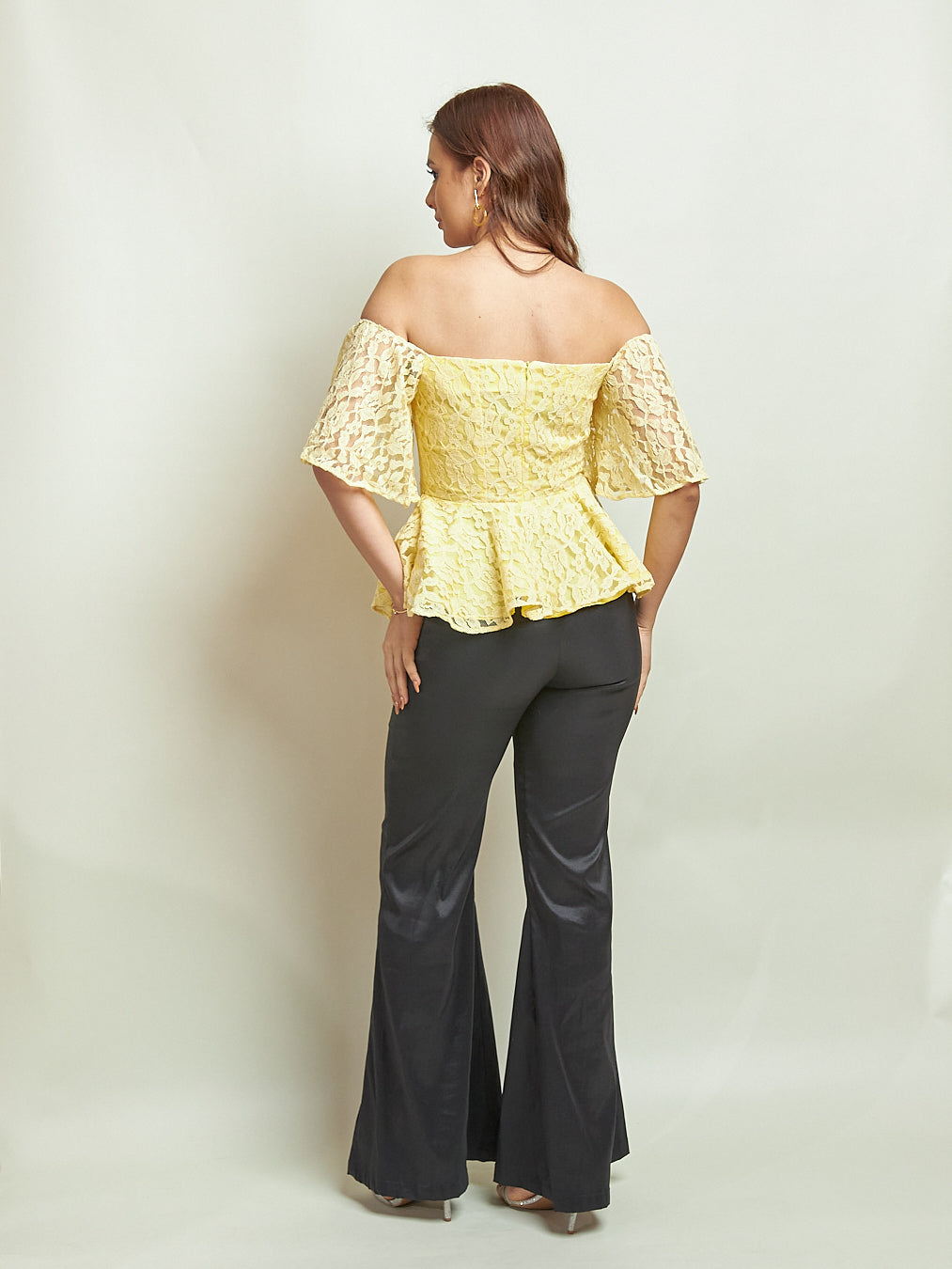 Blusa Thalia Amarillo Encaje