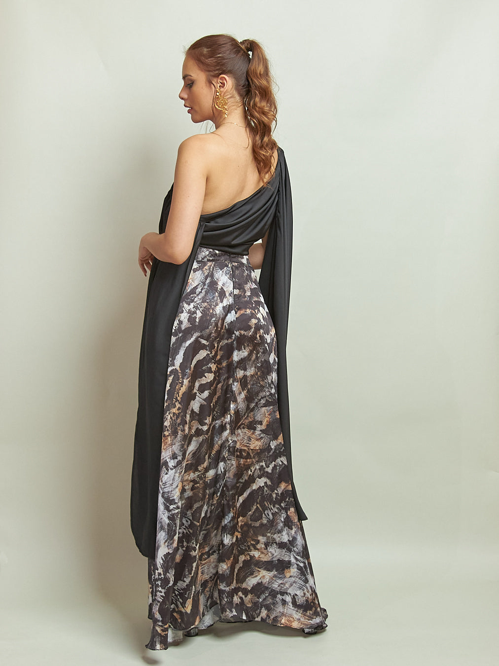Falda Zeray Feathers Negro