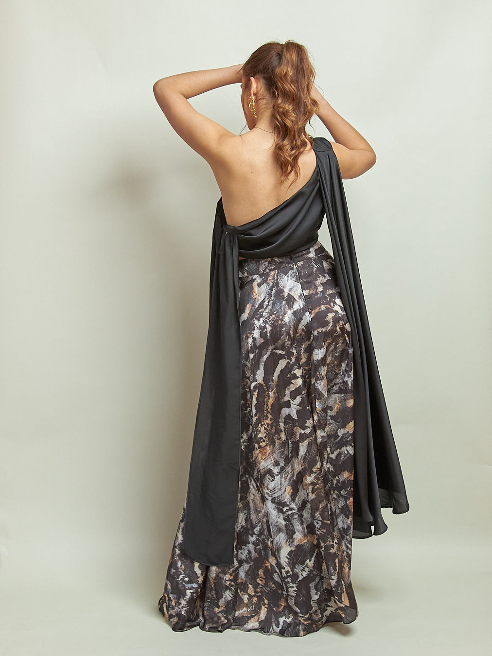 Falda Zeray Feathers Negro