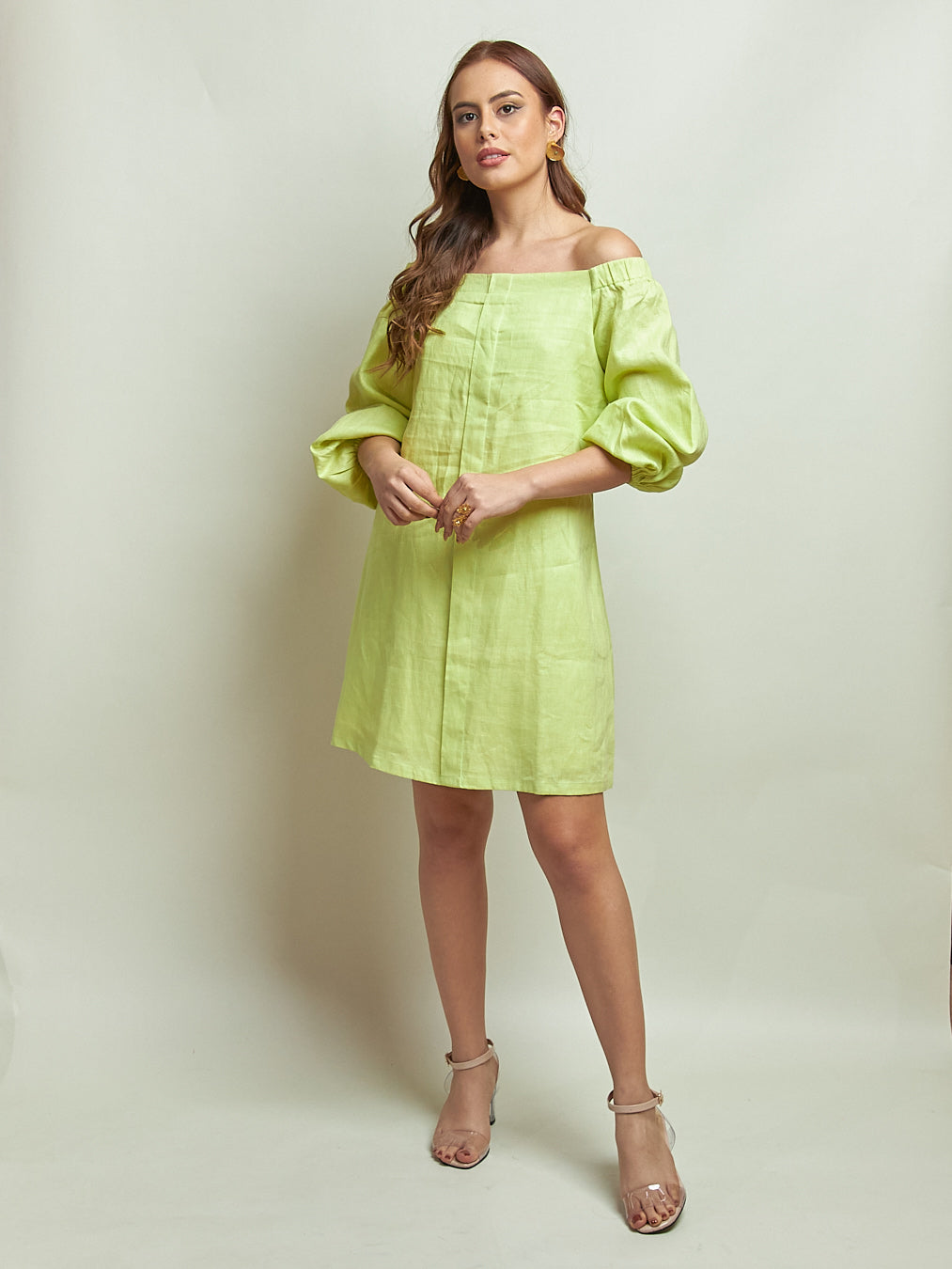 Vestido Creta Ii Verde Limon