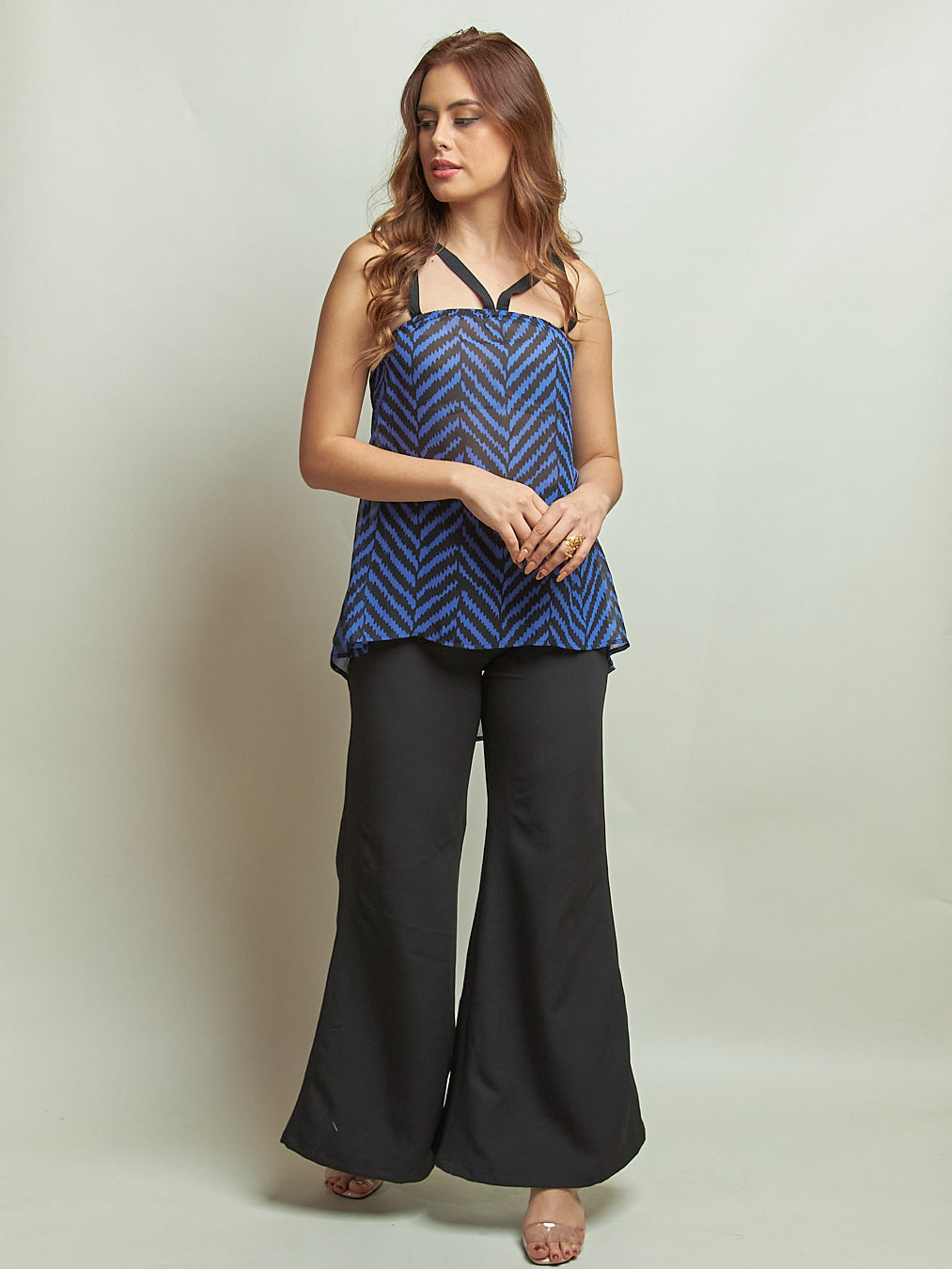 Blusa Candela Azul Estampado