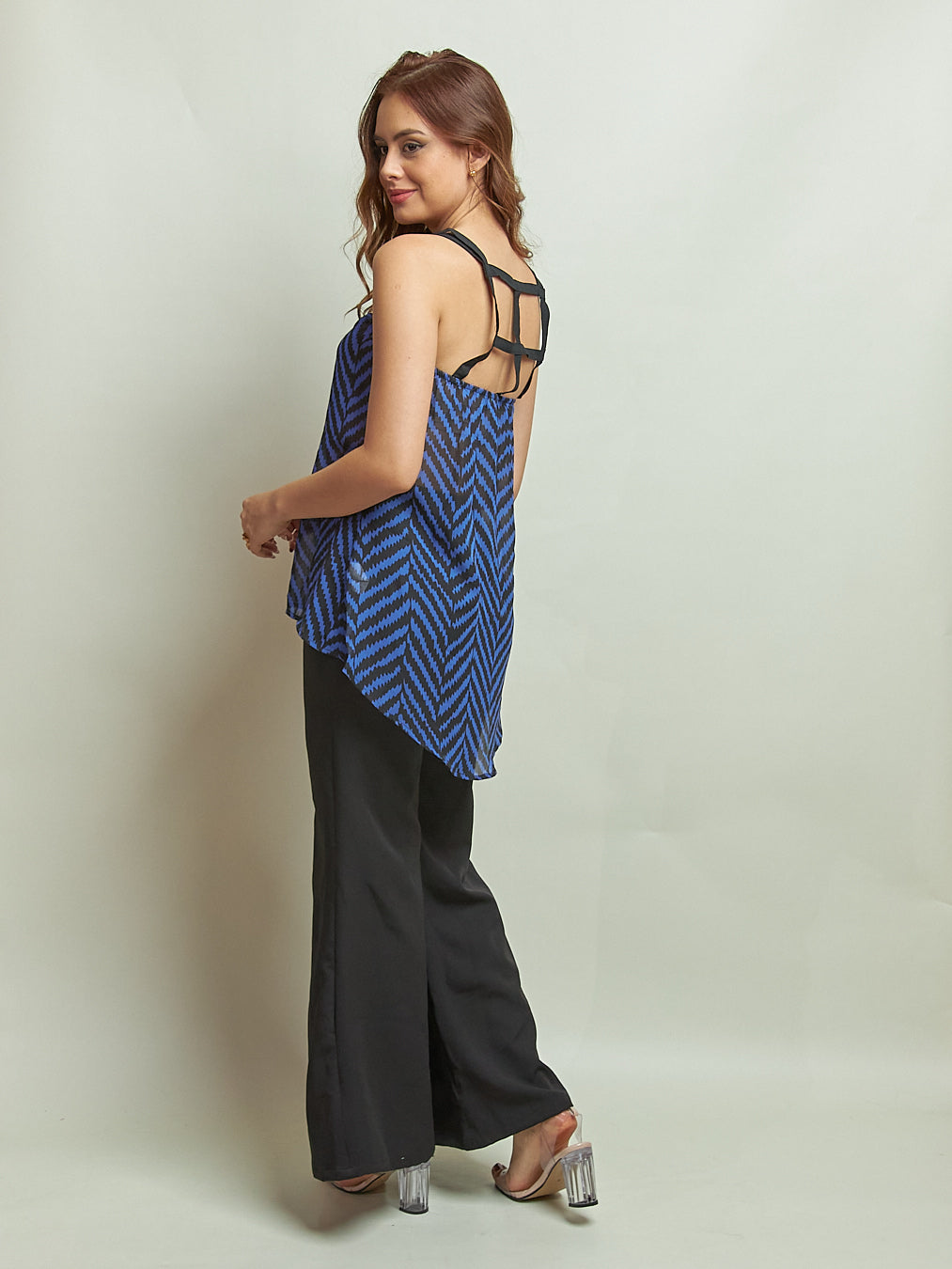 Blusa Candela Azul Estampado