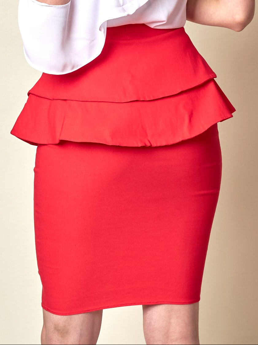 Falda Larisa Rojo