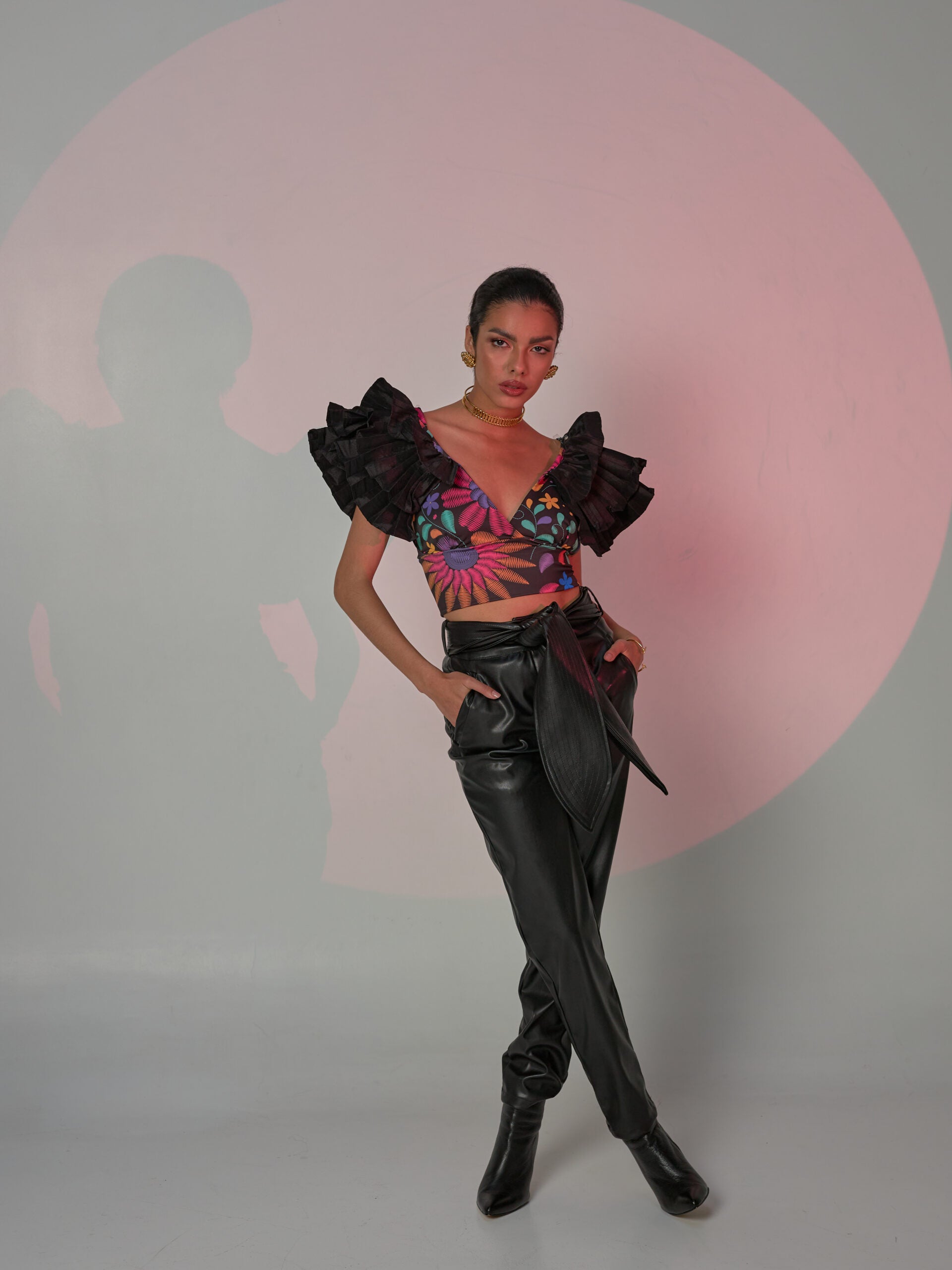 Top Nao Negro Estampado