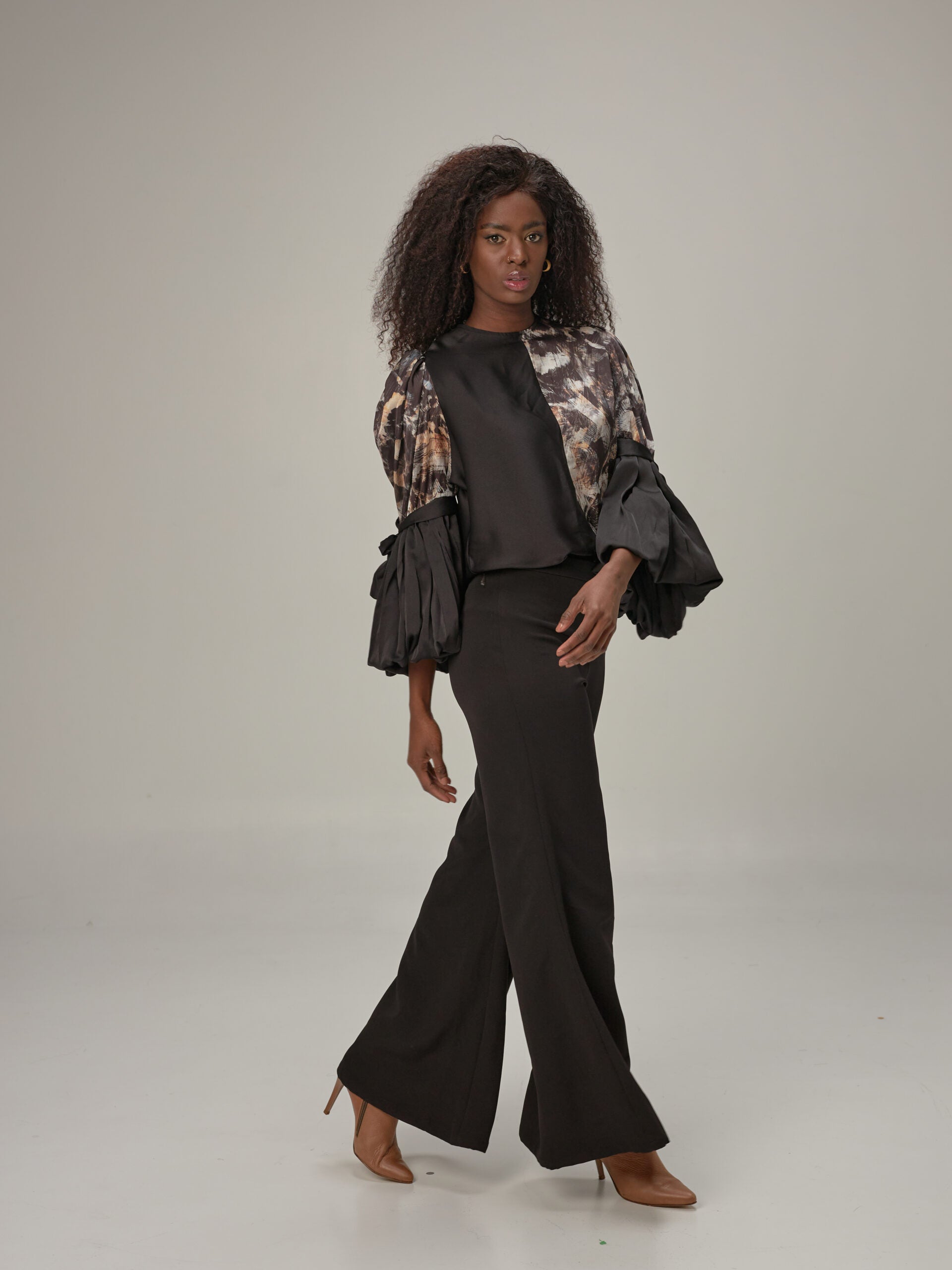 Blusa Cantor Feathers Negro