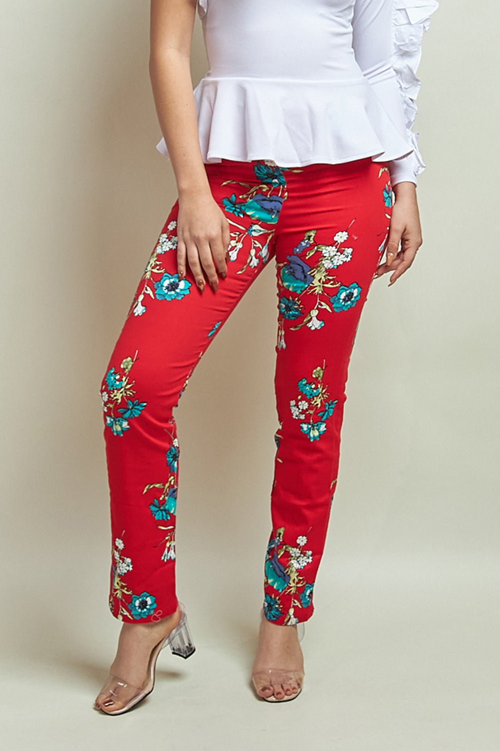 Pantalón Murex Rojo Flores